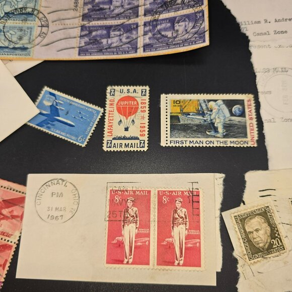 Vintage Air Mail Envelopes & Stamps United States Military and Air Mail LI3040 - Picture 8 of 10
